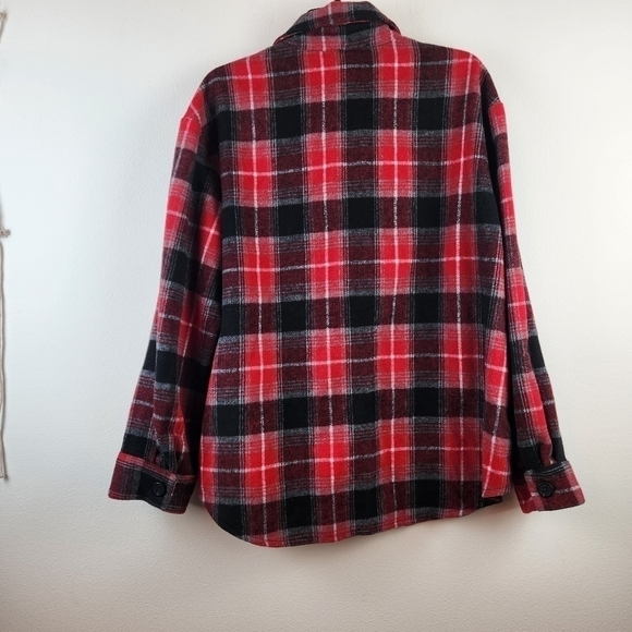 Softworks Women's plaid button down Shacket shirt Size Large - Picture 5 of 6